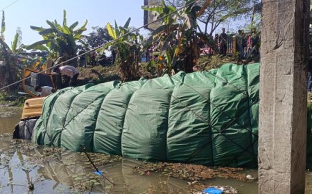 সিএনজি অটোরিকশাকে ধাক্কা দিয়ে ট্রাক পুকুরে, নিহত ২