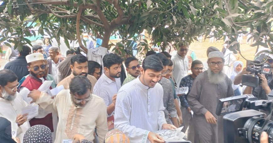 শাপলা কলি প্রতীকে নাসীরুদ্দীন পাটওয়ারীর গণসংযোগ 