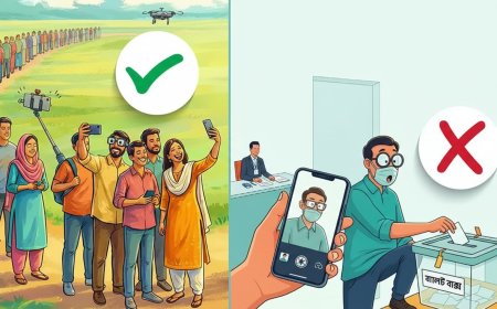 ভোটকেন্দ্রে একটা সেলফি তো লাগবেই, তবে সাবধান