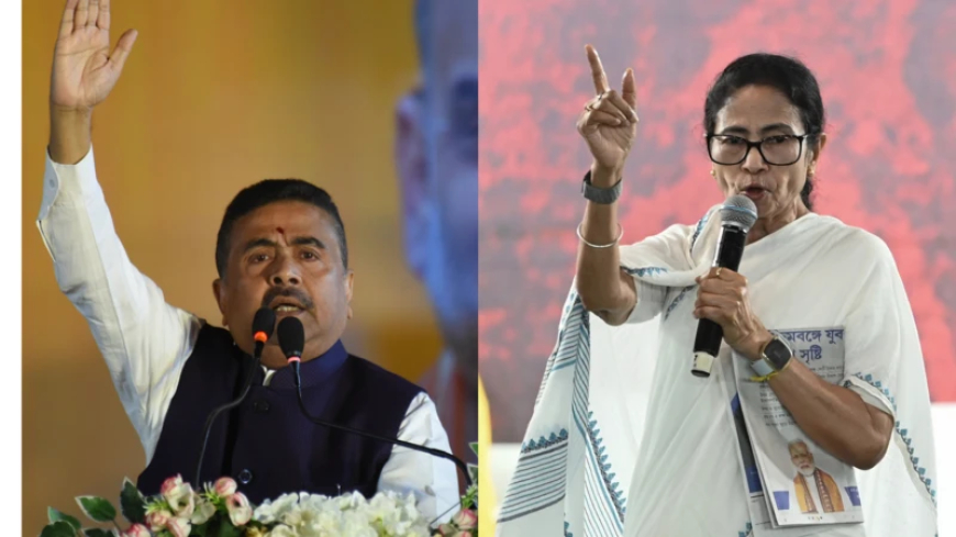 মমতা ব্যানার্জীর বিরুদ্ধে দুই আসনে বিজেপির বাজি শুভেন্দু