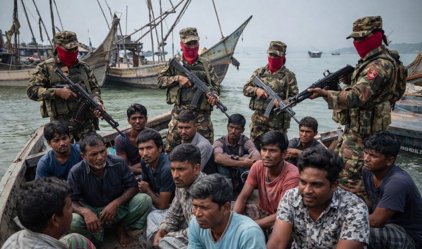 টেকনাফে নাফ নদীতে  ১৩ জেলেকে অপহরণ করেছে আরাকান আর্মি